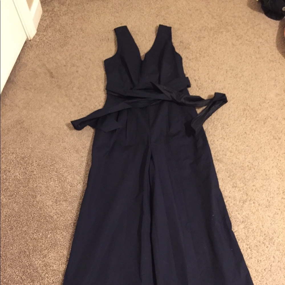 JCrew wrap-tie jumpsuit in stretch poplin